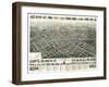 Westfield, New Jersey - Panoramic Map-Lantern Press-Framed Art Print