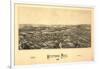 Westford, Massachusetts - Panoramic Map-Lantern Press-Framed Art Print