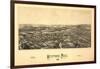 Westford, Massachusetts - Panoramic Map-Lantern Press-Framed Art Print