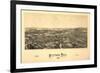 Westford, Massachusetts - Panoramic Map-Lantern Press-Framed Art Print