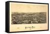 Westford, Massachusetts - Panoramic Map-Lantern Press-Framed Stretched Canvas