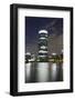 Westhafen Tower at Night, Frankfurt, Hessen, Germany, Europe-Axel Schmies-Framed Photographic Print