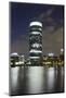 Westhafen Tower at Night, Frankfurt, Hessen, Germany, Europe-Axel Schmies-Mounted Photographic Print