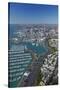 Westhaven Marina and Central Business District, Auckland, North Island, New Zealand-David Wall-Stretched Canvas