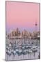 Westhaven Marina and City Skyline Illuminated at Dusk-Doug Pearson-Mounted Photographic Print