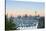 Westhaven Marina and City Skyline Illuminated at Sunset-Doug Pearson-Stretched Canvas