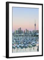 Westhaven Marina and City Skyline, Waitemata Harbour, Auckland, North Island, New Zealand, Pacific-Doug Pearson-Framed Photographic Print