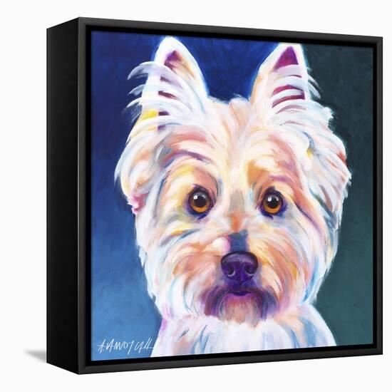 Westie Rockette-Dawgart-Framed Stretched Canvas