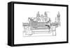Westinghouse-Parsons Steam Turbine-Mark Sykes-Framed Stretched Canvas