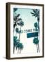 Westlake Village, California - Street Sign and Palms-Lantern Press-Framed Art Print