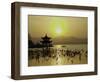 Westlake with Chineese Pavillon During Sunset, China-Ryan Ross-Framed Photographic Print