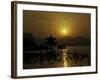 Westlake with Chineese Pavillon During Sunset, China-Ryan Ross-Framed Photographic Print