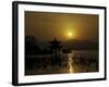 Westlake with Chineese Pavillon During Sunset, China-Ryan Ross-Framed Photographic Print