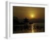 Westlake with Chineese Pavillon During Sunset, China-Ryan Ross-Framed Photographic Print