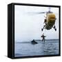 Westland Whirlwind Helicopter Making a Rescue, 1973-Michael Walters-Framed Stretched Canvas