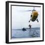 Westland Whirlwind Helicopter Making a Rescue, 1973-Michael Walters-Framed Photographic Print