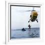 Westland Whirlwind Helicopter Making a Rescue, 1973-Michael Walters-Framed Photographic Print