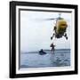 Westland Whirlwind Helicopter Making a Rescue, 1973-Michael Walters-Framed Photographic Print