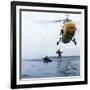 Westland Whirlwind Helicopter Making a Rescue, 1973-Michael Walters-Framed Photographic Print