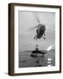 Westland Whirlwind Helicopter Making a Rescue, 1973-Michael Walters-Framed Photographic Print