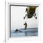 Westland Whirlwind Helicopter Making a Rescue, 1973-Michael Walters-Framed Photographic Print