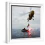 Westland Whirlwind Helicopter Making a Rescue, 1973-Michael Walters-Framed Photographic Print