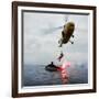 Westland Whirlwind Helicopter Making a Rescue, 1973-Michael Walters-Framed Photographic Print