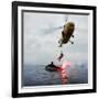 Westland Whirlwind Helicopter Making a Rescue, 1973-Michael Walters-Framed Photographic Print