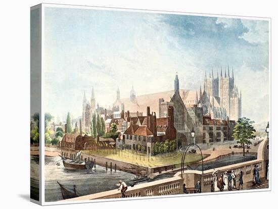 Westminster Abbey, 1819-Rudolph Ackermann-Stretched Canvas