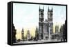 Westminster Abbey and Big Ben, London, 20th Century-null-Framed Stretched Canvas