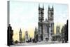 Westminster Abbey and Big Ben, London, 20th Century-null-Stretched Canvas