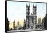 Westminster Abbey and Big Ben, London, 20th Century-null-Framed Stretched Canvas