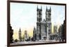 Westminster Abbey and Big Ben, London, 20th Century-null-Framed Giclee Print