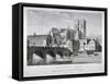 Westminster Abbey and Bridge from the River Thames, London, 1775-RB Godfrey-Framed Stretched Canvas