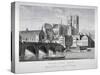 Westminster Abbey and Bridge from the River Thames, London, 1775-RB Godfrey-Stretched Canvas