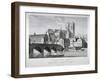 Westminster Abbey and Bridge from the River Thames, London, 1775-RB Godfrey-Framed Giclee Print