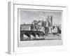 Westminster Abbey and Bridge from the River Thames, London, 1775-RB Godfrey-Framed Giclee Print