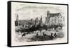 Westminster Abbey and Hall in the 15th Century-null-Framed Stretched Canvas