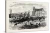 Westminster Abbey and Hall in the 15th Century-null-Stretched Canvas