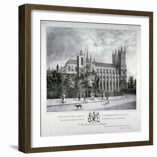 Westminster Abbey and St Margaret's Church, London, 1830-Dean and Munday-Framed Giclee Print