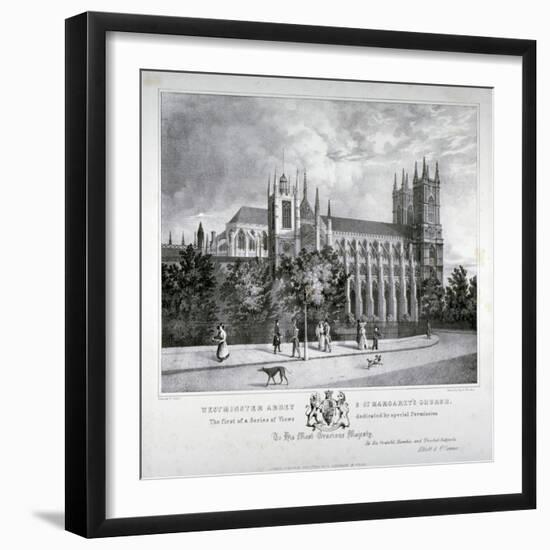 Westminster Abbey and St Margaret's Church, London, 1830-Dean and Munday-Framed Giclee Print