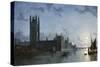 Westminster Abbey and the Houses of Parliament-Henry Pether-Stretched Canvas