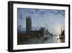 Westminster Abbey and the Houses of Parliament-Henry Pether-Framed Giclee Print