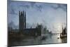 Westminster Abbey and the Houses of Parliament-Henry Pether-Mounted Giclee Print