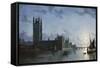 Westminster Abbey and the Houses of Parliament-Henry Pether-Framed Stretched Canvas