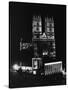 Westminster Abbey Floodlit-null-Stretched Canvas