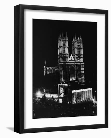 Westminster Abbey Floodlit-null-Framed Photographic Print