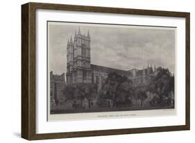 Westminster Abbey, from the Dean's Garden-null-Framed Giclee Print