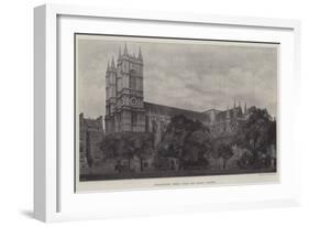 Westminster Abbey, from the Dean's Garden-null-Framed Giclee Print