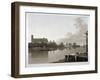 Westminster Abbey from the Opposite Side of River Thames, London, C1800-Samuel Rawle-Framed Giclee Print